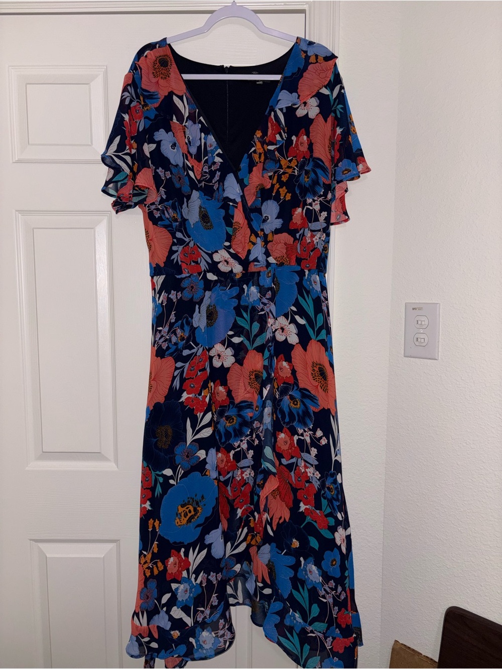 Lane Bryant Floral Faux Wrap Maxi Dress